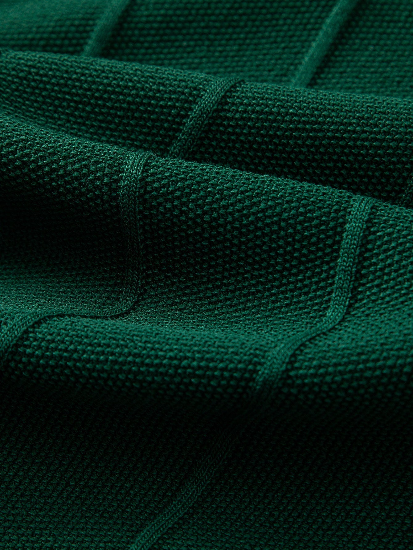 Stripe Jacquard Knit Polo Shirt & Straight Leg Ribbed Pants