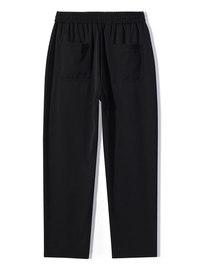 Relax Fit Long Sleeve 2 In 1 Waffle T-Shirt & Single Pleat Drawstring Straight Leg Pants