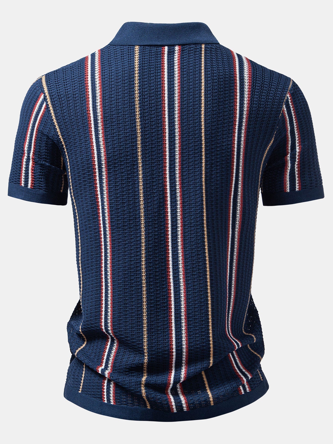 Stripe Crochet Button Up Shirt & Straight Leg Linen Pants
