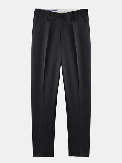 Wave Jacquard Knit V Neck Polo Shirt & Slim Fit Tapered Trousers