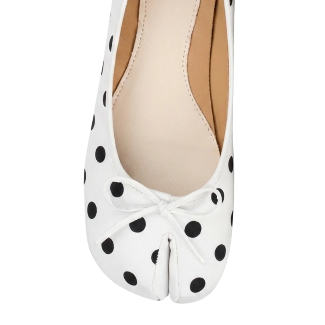 Women Retro Polka Dots Split Toe Tabi