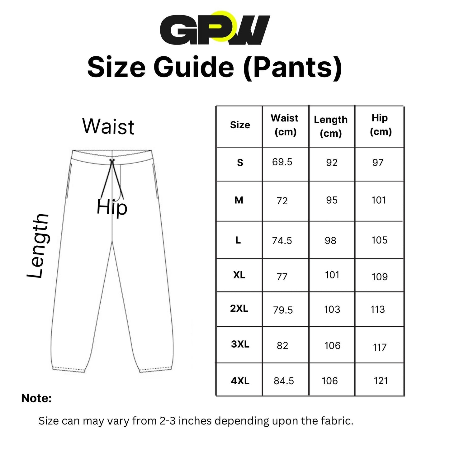 GPW Men's Slim Fit Pencil Pants - Athletic Joggers for Running & Workouts