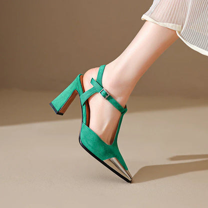 Lucia Leather T-Strap Pumps