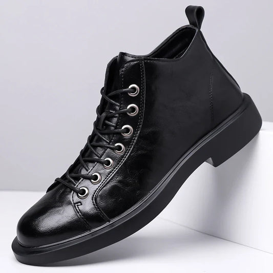 Lorenzo Full Grain Leather Lace Boots