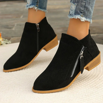 Amanda Suede Ankle Boots