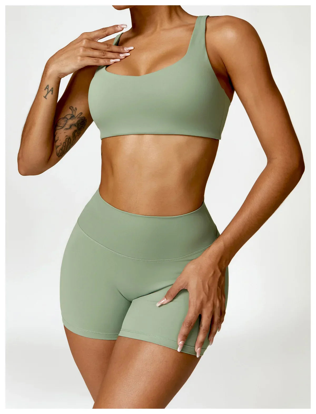 Women Tracksuit Yoga Set 2PCS Sportswear Workout Clothes Athletic Wear Gym Legging Fitness Bra Crop Top Long Sleeve Sports Suits