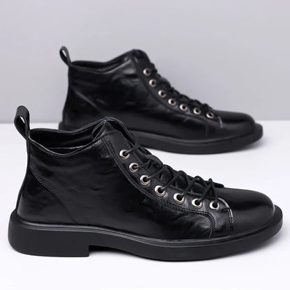 Lorenzo Full Grain Leather Lace Boots