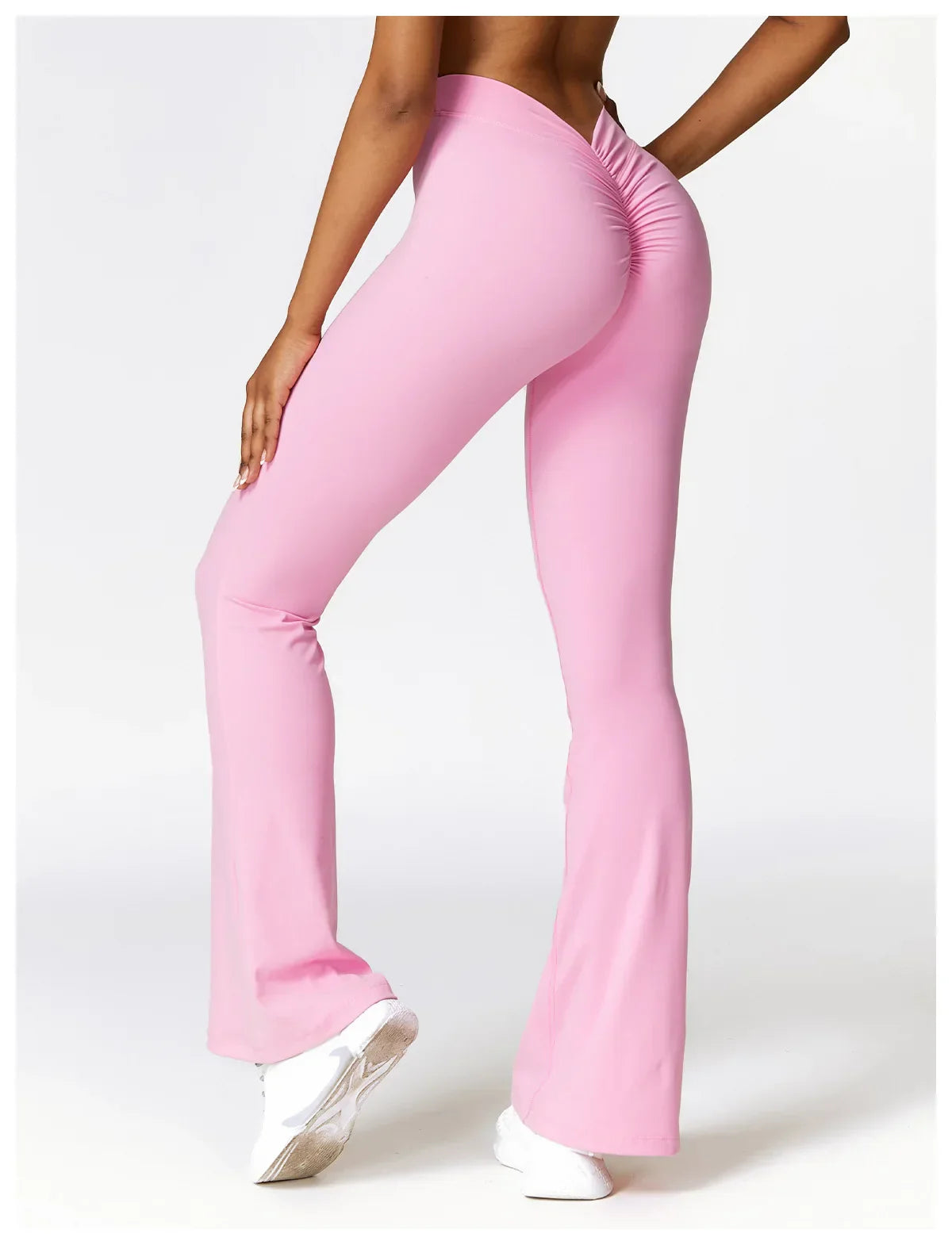 V-shaped Hip Yoga Pants Flare Leggings Women High Waist Wide Leg Pants Women Gym Fitness Sports Flared Pant Dance Trousers